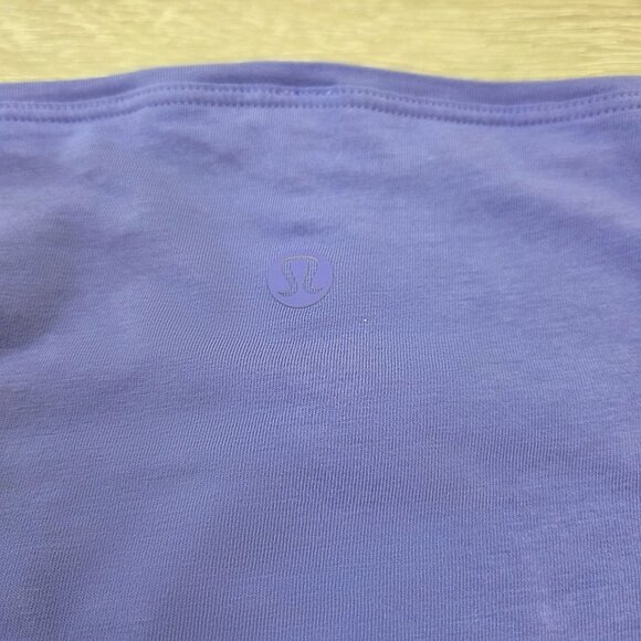 Lululemon Purple Back In Action Boat Neck Short Sleeve Top Womens Size 20 - Picture 14 of 16
